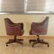 Armchairs in Burgundy Leatherette Burgundy from Umberto Mascagni, 1950s, Set of 2, Image 4