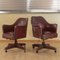 Armchairs in Burgundy Leatherette Burgundy from Umberto Mascagni, 1950s, Set of 2 3