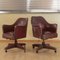 Armchairs in Burgundy Leatherette Burgundy from Umberto Mascagni, 1950s, Set of 2, Image 3