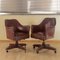 Armchairs in Burgundy Leatherette Burgundy from Umberto Mascagni, 1950s, Set of 2 2