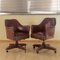 Armchairs in Burgundy Leatherette Burgundy from Umberto Mascagni, 1950s, Set of 2, Image 2