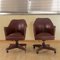 Armchairs in Burgundy Leatherette Burgundy from Umberto Mascagni, 1950s, Set of 2 1