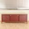Sideboard Upholstered in Burgundy Vilpelle from Umberto Mascagni, Italy, 1900s 1