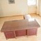 Burgundy L-Shaped Writing Desk from Umberto Mascagni, 1950s, Image 29