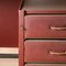 Burgundy L-Shaped Writing Desk from Umberto Mascagni, 1950s 4