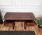 Mid-Century Italian Wood and Brass Floating Executive Writing Desk Table, 1950s 8