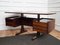 Italienischer Mid-Century Executive Schreibtisch aus Holz & Messing, 1950er 6