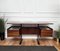 Italienischer Mid-Century Executive Schreibtisch aus Holz & Messing, 1950er 3