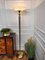 Italian Art Deco Hollywood Regency Brass & Glass Floor Lamp, 1950s, Image 2