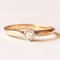 9k Solitaire Ring in Yellow and White Gold with Brilliant Cut Diamond, 1970s, Image 1