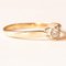 9k Solitaire Ring in Yellow and White Gold with Brilliant Cut Diamond, 1970s, Image 6