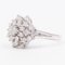 Vintage 14k White Gold Snowflake Ring with Diamonds, 1970s 2