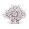 Anillo Snowflake vintage de oro blanco de 14 k con diamantes, años 70, Imagen 1