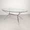 Italian Glass and Chrome Dining Table 1