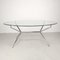 Italian Glass and Chrome Dining Table 2