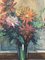 Nicola Sponza, Flores, Pintura al óleo sobre lienzo, siglo XX, Enmarcado, Imagen 3