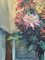 Nicola Sponza, Fleurs, Peinture à l'Huile sur Toile, 20e Siècle, Encadrée 6
