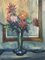 Nicola Sponza, Fleurs, Peinture à l'Huile sur Toile, 20e Siècle, Encadrée 2