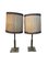 Lámparas de mesa estilo Imperio vintage de metal con bases de mármol, años 50. Juego de 2, Imagen 1