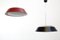 Vintage Black and Red Pendant Lights, Set or 2, Image 3