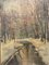 Astolfi, Snowy Park, Oil Painting on Panel, Framed 4