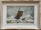 Paesaggio marino con barca in tempesta, dipinto ad olio su pannello, con cornice, Immagine 1
