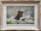 Seascape with Boat in a Storm, Oil Painting on Panel, Framed 1