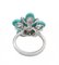 Bague Turquoise, Topaze, Diamants, Platine 3