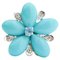 Bague Turquoise, Topaze, Diamants, Platine 1