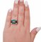 14 Karat White Gold Ring in Green Agate, Onyx, Rubies, Diamonds 4