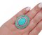 Turquoise, Diamonds, Rose Gold and Silver Ring 5