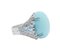 Bague turquoise, topazes, diamants, platine et or blanc 14 carats 3