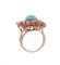 Magnesite, Sapphires, Diamonds, Rose Gold and Silver Ring 3