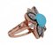 Magnesite, Sapphires, Diamonds, Rose Gold and Silver Ring, Image 2