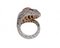 Coral, Rubies, Diamonds, Rose Gold and Silver Snake Ring 4
