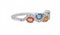 Multicolor Sapphires, Diamonds, 18 Karat White Gold Modern Ring, Image 3