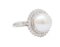 Anello in oro bianco 18 carati con perla, diamanti, Immagine 3