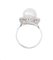 Anello in oro bianco 18 carati con perla, diamanti, Immagine 2