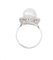 Pearl, Diamonds, 18 Karat White Gold Ring 2