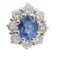 Sapphires, Diamonds, Platinum Earrings, Set of 2, Image 2