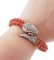 Coral, Rubies, Diamonds, Rose Gold and Silver Snake Bracelet 5