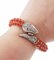 Coral, Rubies, Diamonds, Rose Gold and Silver Snake Bracelet, Image 5