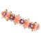 Coral, Rubies, Diamonds, 14 Karat Rose Gold Retrò Bracelet, Image 1