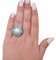 Pearl, Turquoises, Diamonds, 14 Karat White Gold Ring, Image 4