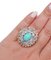 Ring aus Türkis, Topas, Diamanten, Roségold und Silber 5