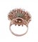 Anello turchese, topazi, diamanti, oro rosa e argento, Immagine 3