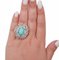 Bague turquoise, topazes, diamants, or rose et argent 4