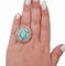 Turquoise, Topazs, Diamonds, Rose Gold and Silver Ring 4