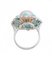 Pearl, Turquoise, Diamonds, Platinum Retro Ring 2