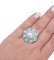 Retro-Ring aus Platin, Perle, Türkis, Diamanten 5
